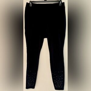 Lane Bryant Black Studded Rock & Roll Leggings (Size 14/16)